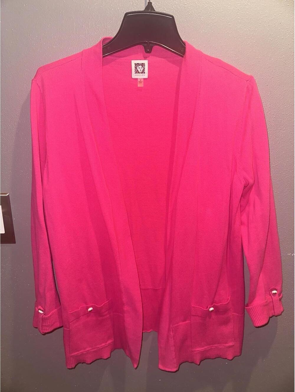 Ann Klein Hot Pink Cardigan